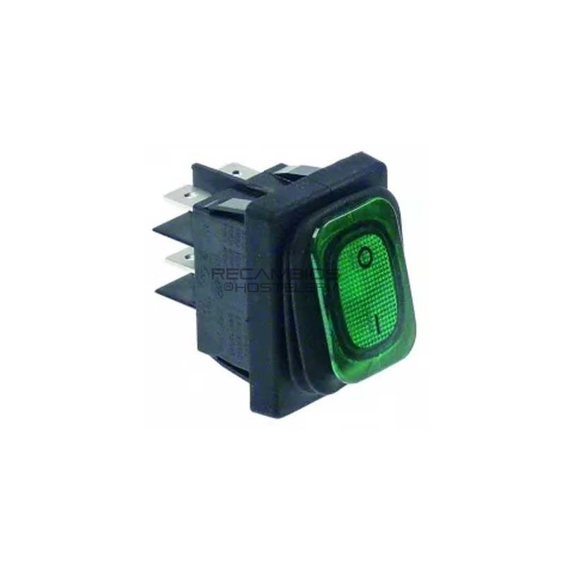 Interruptor verde basculante 30x22