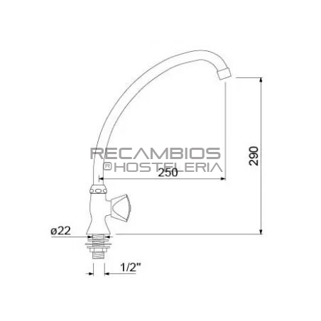 Grifo sobremesa económico