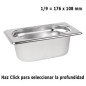 Cubeta Gastronorm 1/9  Elije Profundidad