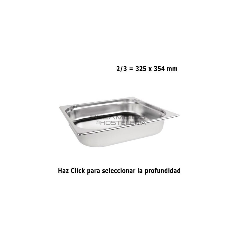 Cubeta Gastronorm 2/3 Elije Profundidad Cubeta Gastronorm 2/3 Elije Profundidad