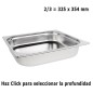 Cubeta Gastronorm 2/3 Elije Profundidad Cubeta Gastronorm 2/3 Elije Profundidad