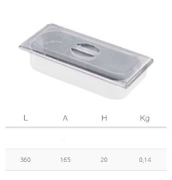 Tapa policarbonato para cubeta de helados