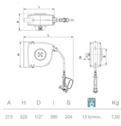 Grifo manguera enrollable Profesional