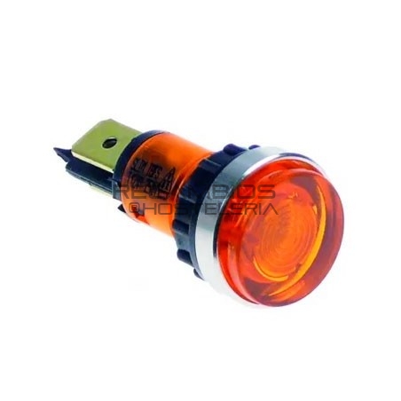 Lampara señalización Ø12 mm Amarilla