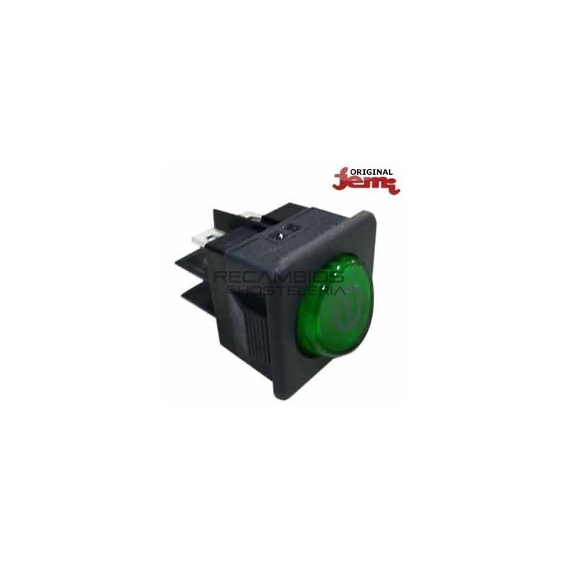 Interruptor verde Cuadrado Jemi Interruptor verde Cuadrado Jemi