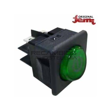 Interruptor verde Cuadrado Jemi