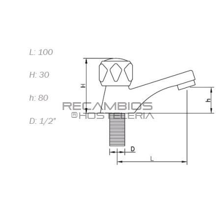 Grifo lavavo 1 agua económico