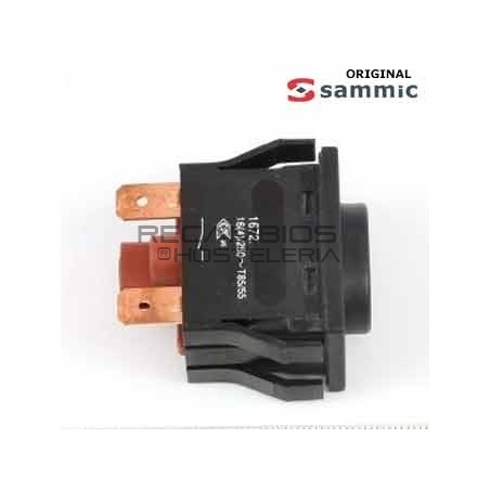 Pulsador unipolar negro Sammic