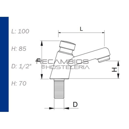 Grifo temporizado un agua