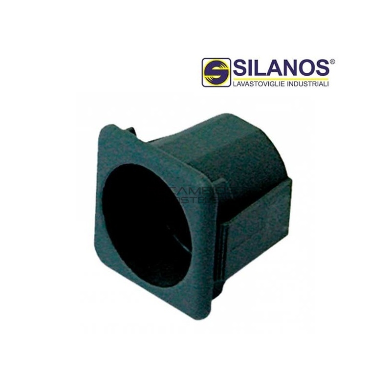 Soporte Negro Pulsador Ø23 28x28mm Silanos