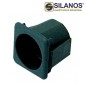 Soporte Negro Pulsador Ø23 28x28mm Silanos