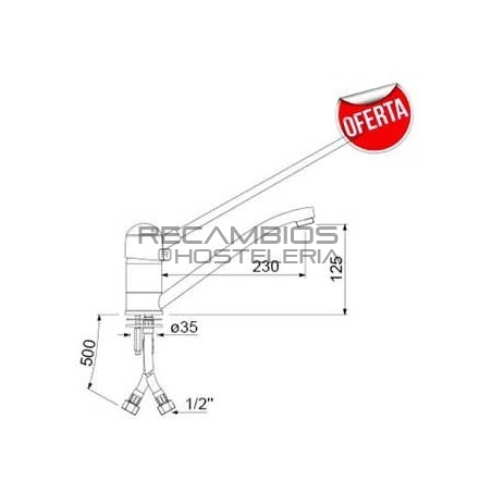 Grifo de palanca gereontológico