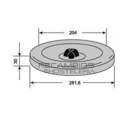 Tapa para goma de desbarace 23,6