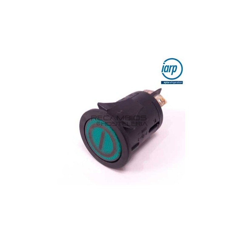 Interruptor redondo verde iarp