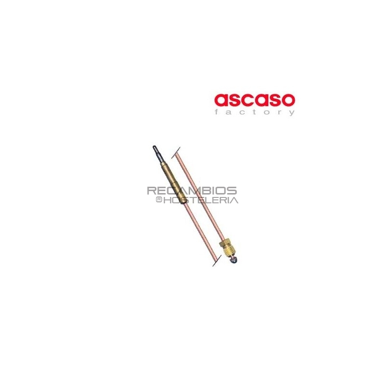 Termopar liso 600mm M9x1