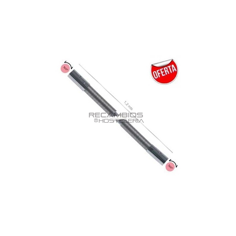 Tubo Flexo para Grifo Ducha 1/2" - 1,2 mts