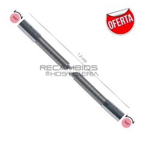 Tubo Flexo para Grifo Ducha 1/2" - 1,2 mts