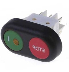 Interruptor pulsante 30x22mm rojo/verde