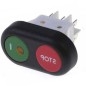Interruptor pulsante 30x22mm rojo/verde