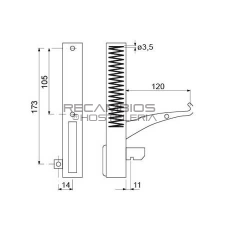 Bisagra para horno (Izquierda)