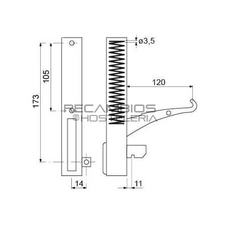 Bisagra para horno (Derecha)
