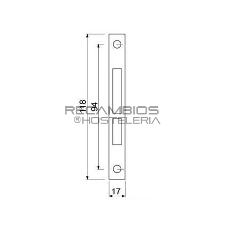 Contrasoporte L 118mm