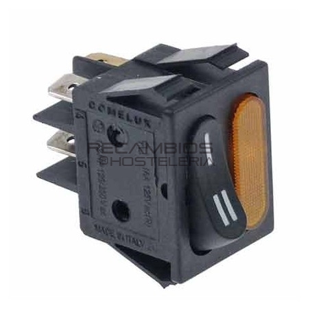 Interruptor con luz naranja 30x22