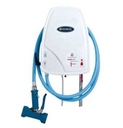 Puesto de lavabo y desinfección