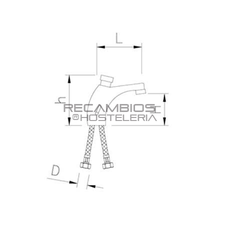 Grifo temporizado agua caliente / fria