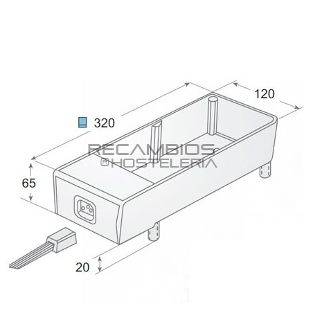 Bandeja evaporativa 1,5 lts
