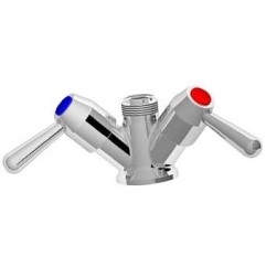 Grifo sobremesa dos aguas cuarto de vuelta