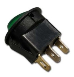 Interruptor basculante 20mm verde
