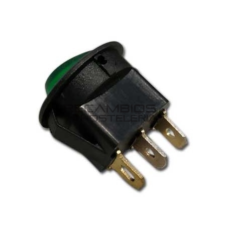 Interruptor basculante 20mm verde