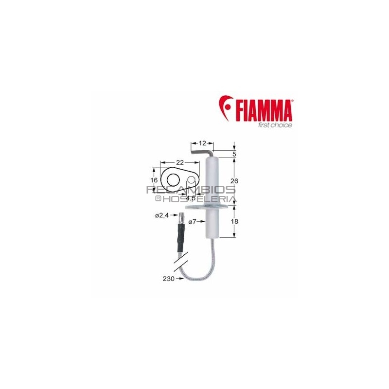 Electrodo de encendido FIAMMA