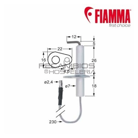 Electrodo de encendido FIAMMA