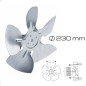 Aspa ventilador aspiración Ø230 mm