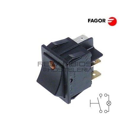 Pulsador ambar 30x22 Fagor FI-64