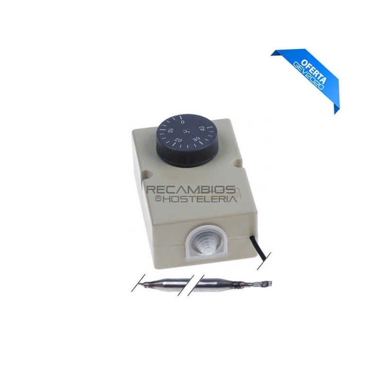 Termóstato con margen de trabajo 0 a +40°C