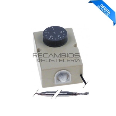 Termóstato con margen de trabajo 0 a +40°C