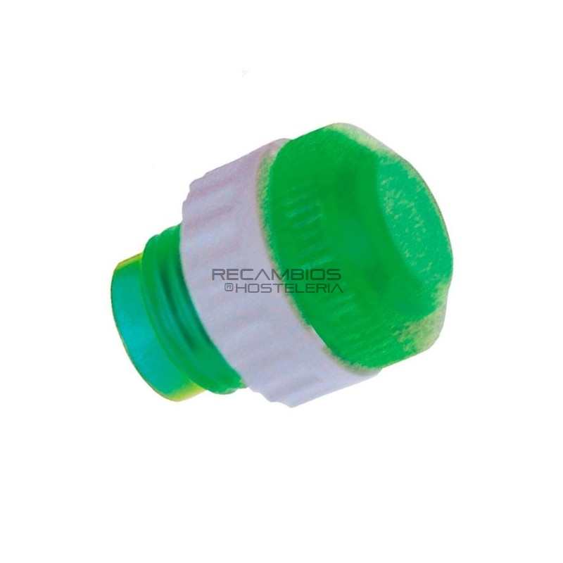 Casquillo protector bombilla verde