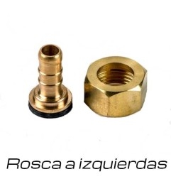 Racord Gas rosca a Izquierdas 