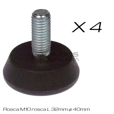 Kit 4 patas Rosca 10 mm
