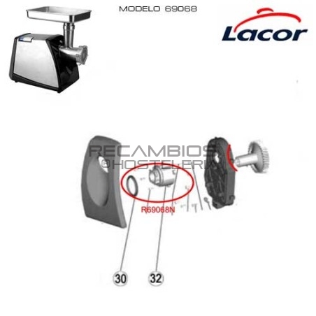 Engranaje hélice picadora de carne Lacor