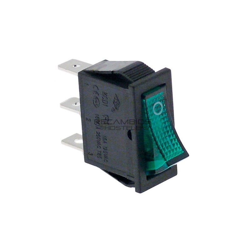 Interruptor verde 30 x 11