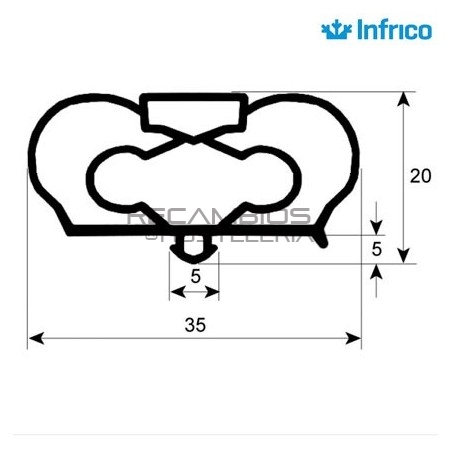 Burlete Infrico 738x426mm