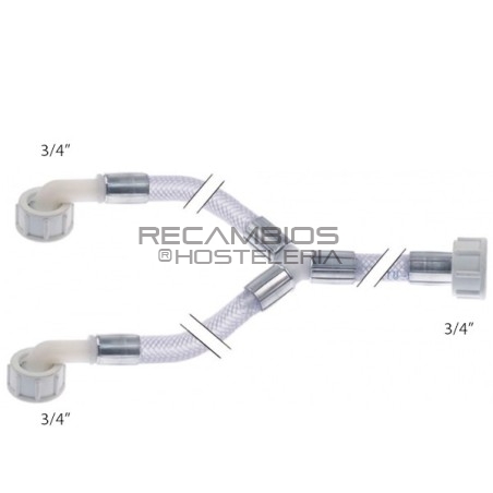 Tubo doble entrada agua 3/4