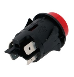 Interruptor redondo Rojo pulsante Ø25 mm