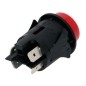 Interruptor redondo Rojo pulsante Ø25 mm