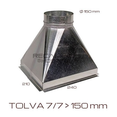 Tolva de salida 7/7 a 15 cms