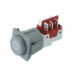 Pulsador redondo gris reloj 250V 16A 2CO Komel